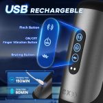 Xx Hot Training Male Masturbator 10 Finger Massage Tapping Vibrating Glans Stimulator Adult Sax Toys for Man - 图片 6