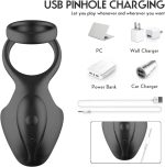 Remote Control Electric Penis Ring Black Delayed Locking Ring Sex Toy Couples Adult Sex Sax Toys for Man - 图片 6