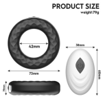 Wireless Remote Men's Cock Penis Rings Vibrator Sex Toys for Men Delay Ejaculation Vibrating Couple Male Masturbator - 图片 6