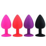 Silicone Butt Plug With Crystal Base Women and Men for Option Tease the Back Court Plug for Woman - 图片 6