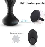 Silicone Anal Vibrator Prostate Massager With Remote Control Vibrating Butt Plug for Women - 图片 6