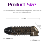 Penis Extender Delay Ejaculation Reusable Penis Condoms Dick Sleeve Silicone Glans Cover Enlargement Men Penis Cover - 图片 6