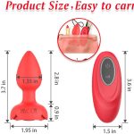 Hot Sale Rose Anal Plug Wireless Remote Control Erotic Masturbation Vibrator Silicone Anal Plug Massager for Women - 图片 6