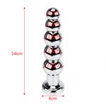 Jeweled 5 Ripple Anal Plug - Prostate Stimulating Anal Toy - Butt Plug - 图片 6