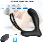 Powerful Vibrating Double Rings Cock Ring Male Longer Lasting Erection Enhancing Female Clit Stimulate Sex Toys Adult Couple - 图片 6