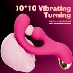 Wholesale 10 Speed Dual Clit Massager Flapping G Spot Vibrator Twisting Dildo Sex Toys for Female Masturbation - 图片 6