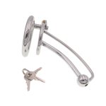 Penis Cage Male Chastity Device Lock Stainless Steel Chastity Cage Hollow Breathable Erection Rings With Electric Shock Pulse - 图片 6