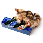 High Quality Glass Crystal Anal Toys Fox Tail Glass Anal Plug Butt Plug Sex Toys Glass Plug Anal Tail Toys - 图片 6