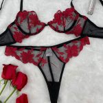 White Color Lady Sexy Costumes Bra and Panty Night Visible Underwear - 图片 6