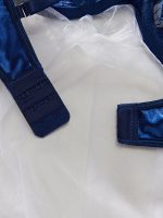 Hot Sell Soft See Through Lace Lingerie 3 Pieces Tube Teddy Very Sexy Blue Lingerie Set - 图片 6