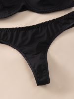 Custom Logo Young Ladies Sexy Night Net Bra Sets Fantasy Women Sexy Underwear Sexy Bra Thongs Set - 图片 6