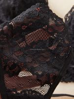 Pure Desire French Lace Push-Up Bra for Women Without Underwire Sexy See-Through Women's Sexy Black Lingerie Set - 图片 6