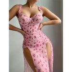 Women's Valentine's Day Sexy Lingerie New in Stock Long Dress Thong Two-Piece Set Uniform Temptation Hot Sale Bra & Briefs - 图片 6