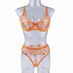 Factory Hot Sale Women's Sexy Bikini Set Eyelash Black Lace Bra Thongs Erotic Lingerie for Summer - 图片 6