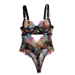 Factory Wholesale Women's Lace Lingerie Set Sexy Ladies Underwear with Bow Decoration Adjustable Straps Thong Panties - 图片 6