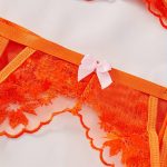 Women's Lace Embroidery Lingerie Set Sexy Mesh Bra Thong Floral Bras Panties Cheap Price Summer Seduction Bodysuits Underwear - 图片 6