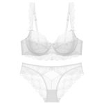 High Quality Sexy Madam French Bra Lingerie Hollow See-through Mesh Bra Underwear Ultra-thin Set for Women Sexy Lingerie Set - 图片 6