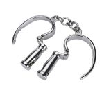 BDSM Professional Chrome-Nickel Plated Steel Handcuffs Use 2 Keys Double Lock Erotic Accessories New Hand Cuff - 图片 6