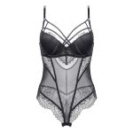 Source Factory Custom Sexy One-Piece Jumpsuit Transparent Lace Hollowed-Out Underwear for Women Made From Jersey Fabric Lingerie - 图片 6