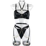 High Quality Sexy Summer Mesh Paneled Spaghetti Strap Lace Sheer Underwire Lingerie Set for Women Bra Panty - 图片 6