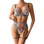 A Best-selling Sexy Lingerie Set with Embroidered Lace, Revealing Buttocks and Revealing See-through Charm - 图片 6