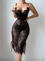 A Best-selling Sexy Lingerie Dress Featuring Lace and Cutouts, Revealing the Chest and Hugging the Buttocks - 图片 6
