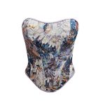 Jacquard Satin Lace Court Lady Fishbone Top, Body-shaping Garment, Waist-cinching Corset, Body-shaping Top - 图片 6