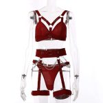 A Three-piece Set of Sexy and Romantic Underwear with Waist Straps and Leg Bands for a Stylish and Romantic Uniform - 图片 6