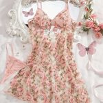 Wholesale of Sexy, Pure and Romantic Lingerie, Mesh Embroidered Dress with Hollowed-out Halter Straps - 图片 6