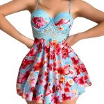 A Sexy and Romantic Pajama Dress with Halter Straps, Mesh, Lace and Floral Prints That Is a Bestseller in Europe and America - 图片 6