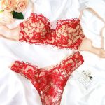 New European and American Sexy Lingerie, Thin Jacquard Embroidered Lace Bra Set, French Romantic and Sexy Lingerie Set - 图片 6