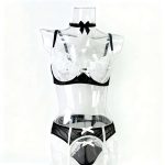 European and American French Pure Sensual Sensual Lingerie Set, Sheer and Sexy Lace Bow Young Maid Dress - 图片 6