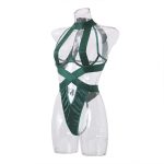 A New Sexy European and American Neck-hugging Bandage Tied Triangular Jumpsuit for Women, Charming and Cut-out Lingerie Set - 图片 6