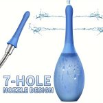 OEM Bendable Silicone Nozzle Enema Bulb Kit Anti-Backflow Shower Douche for Colon Cleanse Anal Sex Toys for Men and Women - 图片 7