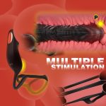 Thrusting Prostate Massager Anal Vibrator for Men Double Ring Masturbation Tools 6 in 1 Vibrating Toys with Silicone Cock Ring - 图片 7