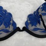 Girls Blue Floral Sexy Nighty Underwear Set with Lovely Embroidery and Lace Decoration for Honeymoon Light Control - 图片 7