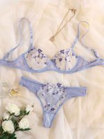 Two Pieces Video Hot Sexy Mature Young Ladies Sexy Lingerie See-Through Junior Erotic Nude Lingerie Bra Panty Set - 图片 7