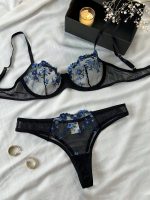 Women Fancy Floral Sexy Underwear Night Club Wear for Honeymoon Lingerie Set - 图片 7