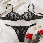 High Quality Women's Sexy Lingerie Set Embroidered Floral Erotic Underwear with Lace Bra for Summer - 图片 7