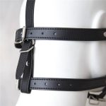Blindfold Harness and Ball Gag | Adjusts to Fit Most Head Sizes | Soft and Lightweight BDSM Accessory for Men, Women, and Couple - 图片 7