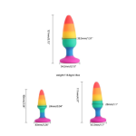 Back Court G Point Stimulating Men and Women Gay With Masturbation Flornies Anal Rainbow Six-color Silicone Anal Set Adult Sex P - 图片 7