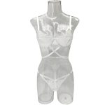 Manufacturers Erotic Lingerie Set Sexy See-Through Pink Mesh Heart Embroidery Gathered Bra Set for Women Sexy Underwear Set - 图片 7