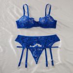 Manufacturers New Romantic Women Solid Bra & Brief Set Lace Halter Cross Women's Underwear Sexy Thin Bra and Lingerie Sets - 图片 7