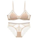 Wholesale Ultra-Thin Sexy Madam French Bra Lingerie Set for Women Hollow See-Through Mesh Bra Underwear with Lace Decoration - 图片 7