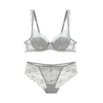 Hot Sale Ultra-Thin Sexy Madam French Bra Lingerie Set for Women Hollow See-Through Mesh Bra with Lace Decoration for Summer - 图片 7
