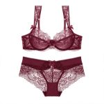 Ultra-Thin French Bra Lingerie Set for Women Madam Sexy Hollow See-Through Mesh Bra with Lace Decoration for Summer - 图片 7