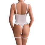 Factory Free Design Custom Womens Sexyonepiece Jumpsuits Transparent Lace HollowedOut Jersey Fabric Lingerie - 图片 7