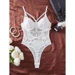 Sexy Halter Strap Bondage Cross Erotic Lingerie with Underwire, See-through, Body-shaping One-piece for - 图片 7