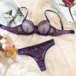The Factory Offers Wholesale of Romantic and Sexy Lingerie Sets with Hollowed-out Mesh purple Lace - 图片 7