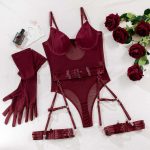 European and American Best-selling See-through Sexy One-piece Lingerie with Mesh Splicing Wholesale From the Factory - 图片 7